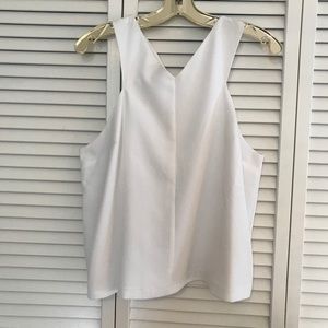 Topshop V-Neck White Dressy Top, SZ 10